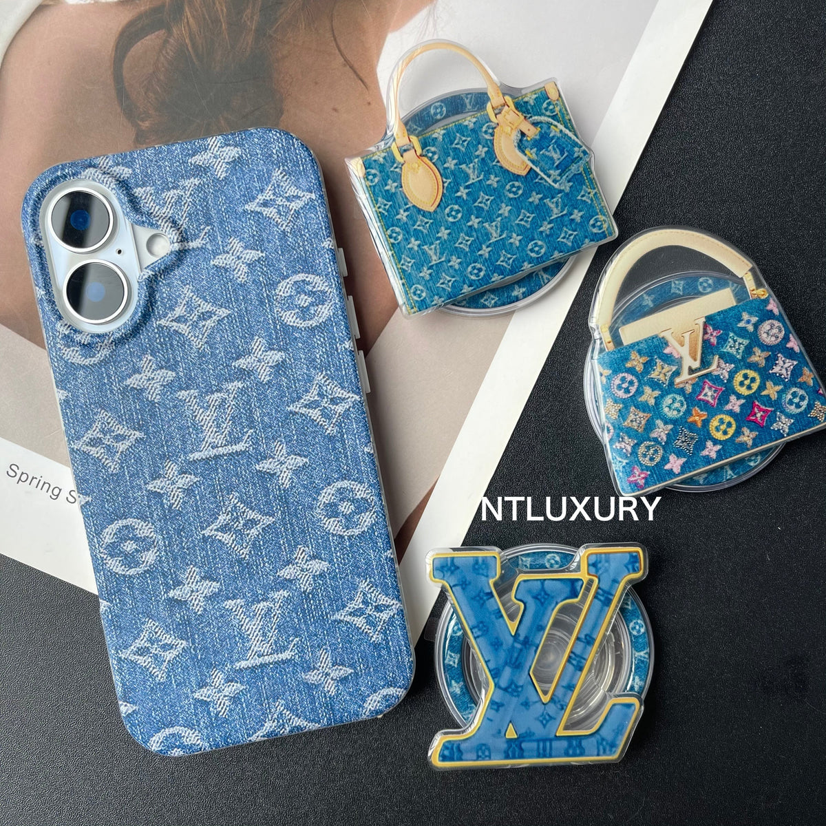 Coque de téléphone MagSafe avec support imprimée Love Cowboy