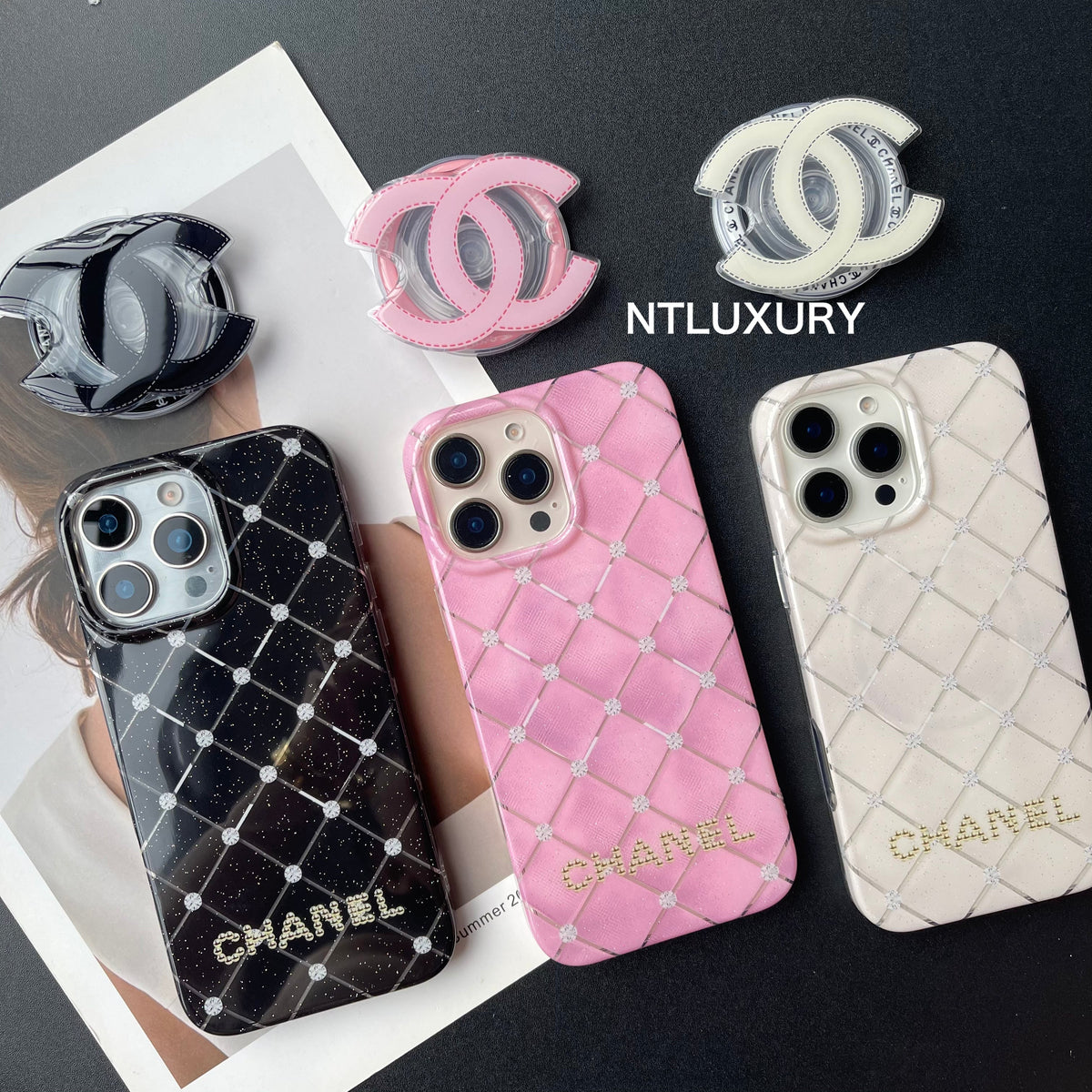 Fancy Cute Girl Phone Case With MagSafe Holder