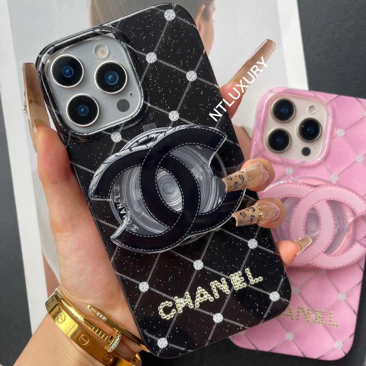 Fancy Cute Girl Phone Case With MagSafe Holder
