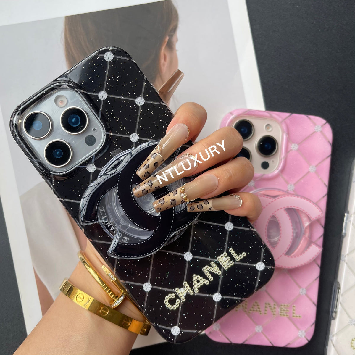 Fancy Cute Girl Phone Case With MagSafe Holder