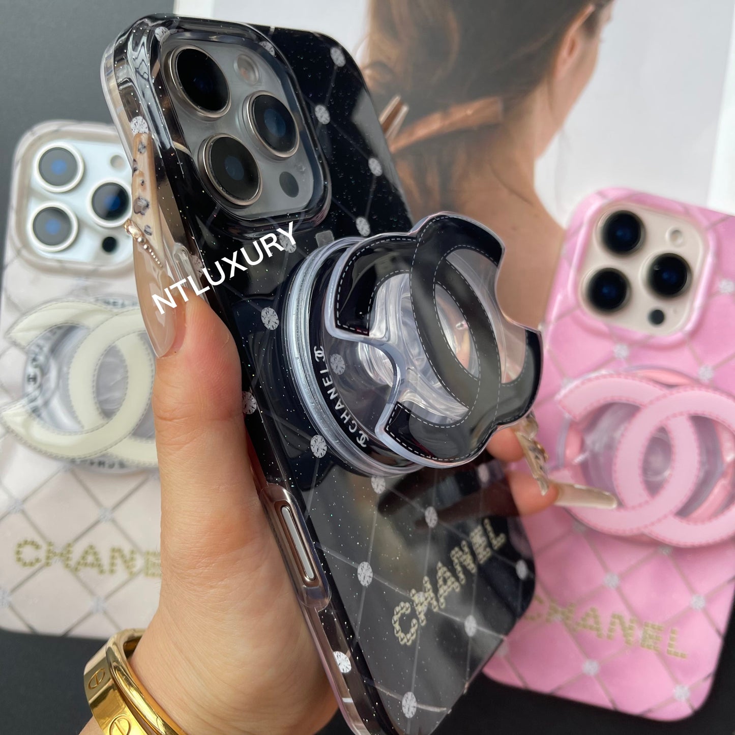 Fancy Cute Girl Phone Case With MagSafe Holder