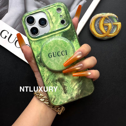 Funda verde para teléfono con soporte MagSafe