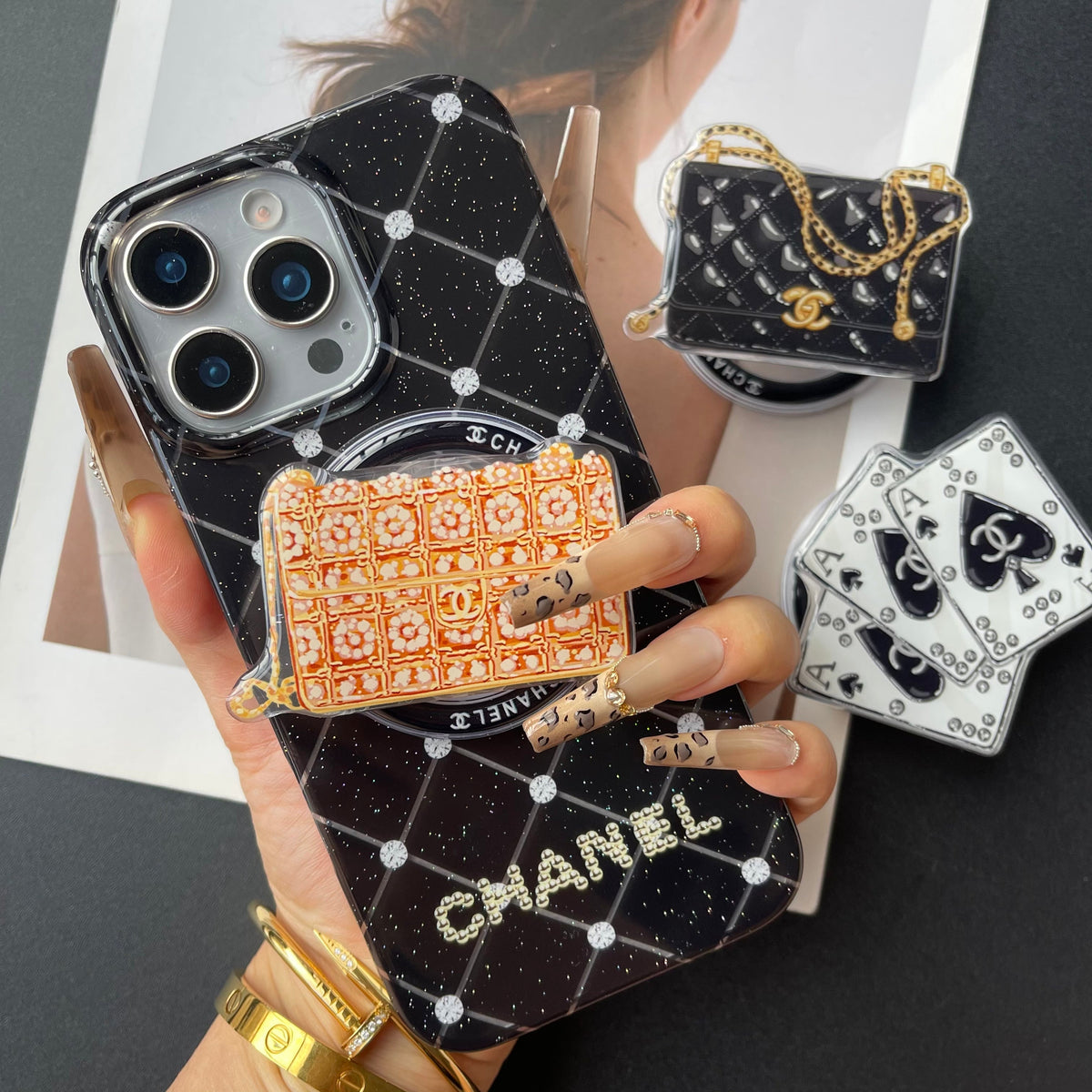 Luxury Life Design Magsafe Phone Case with Holder