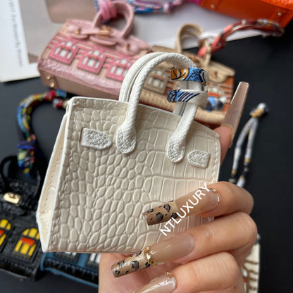 Casetta Mini Ciondolo Carino (Bianco)