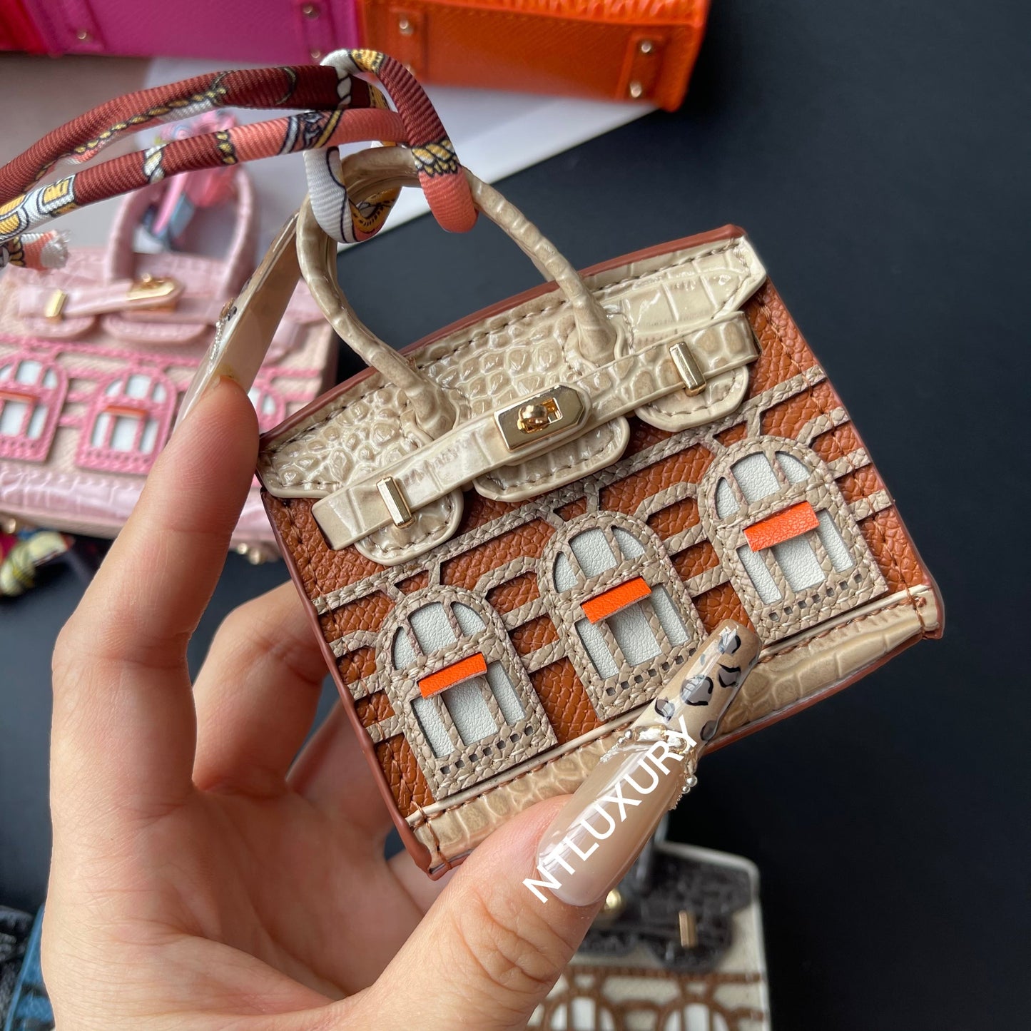 Cute Mini House Pendant (Brown)