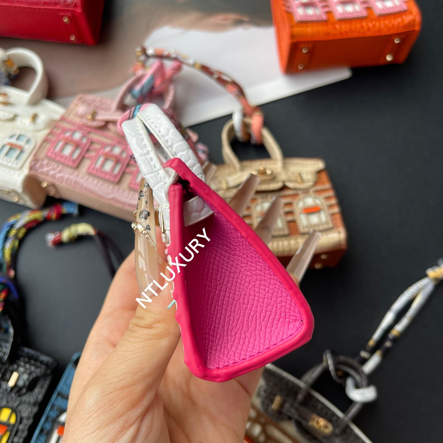 Cute Mini House Pendant (Magenta)