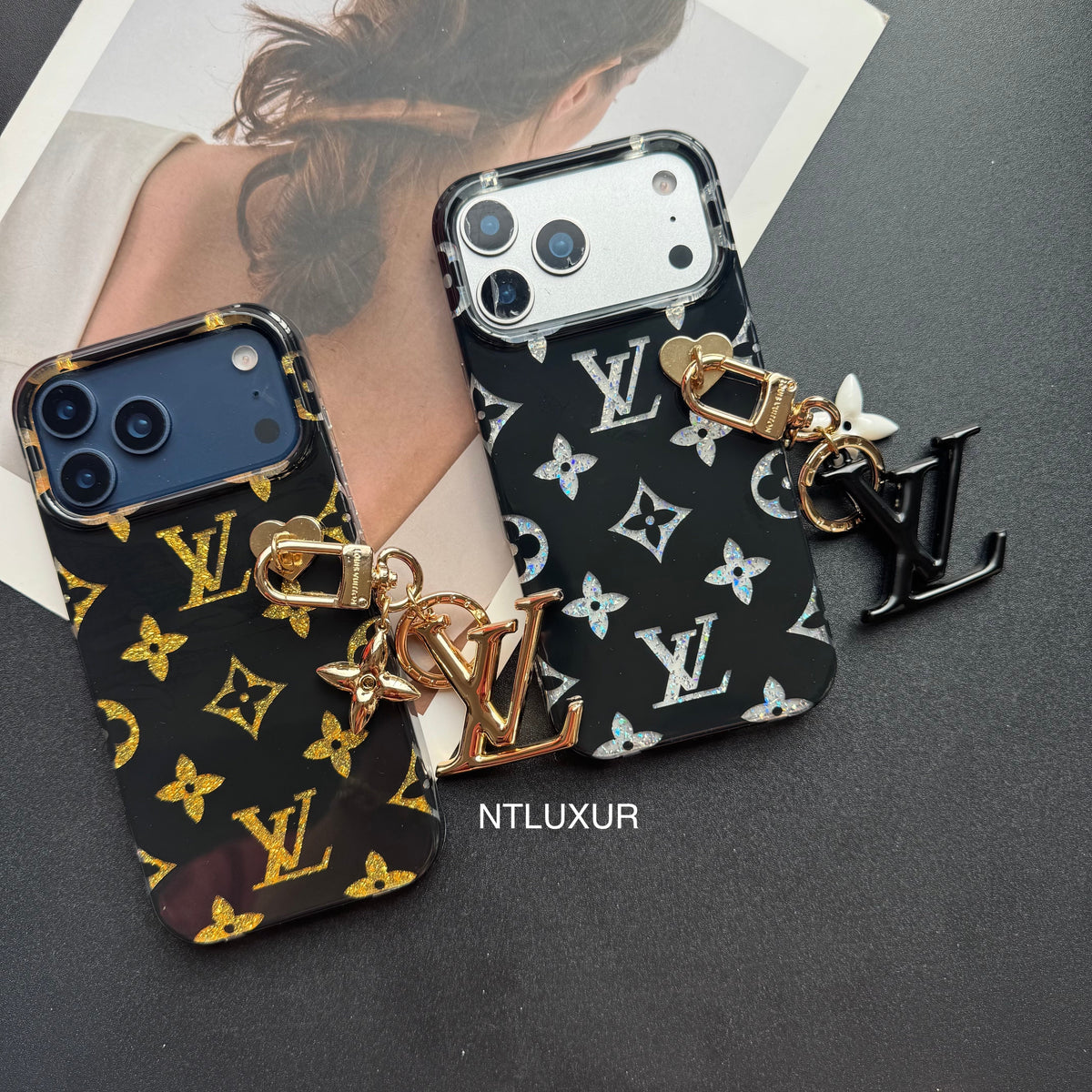 Golden Time to  Love Phone Case with Pendant