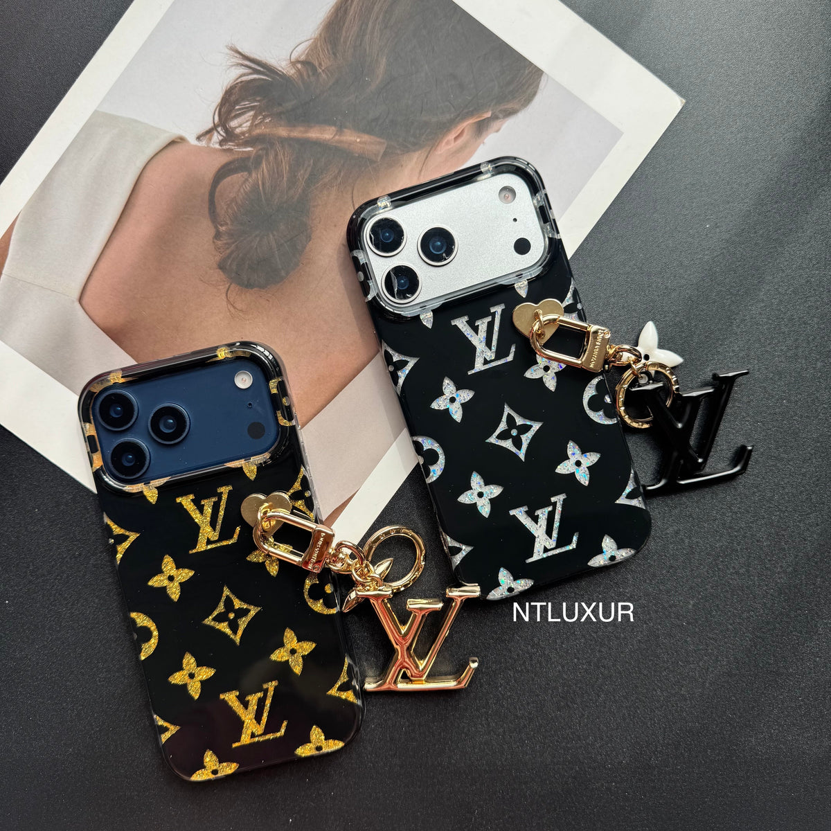 Golden Time to  Love Phone Case with Pendant