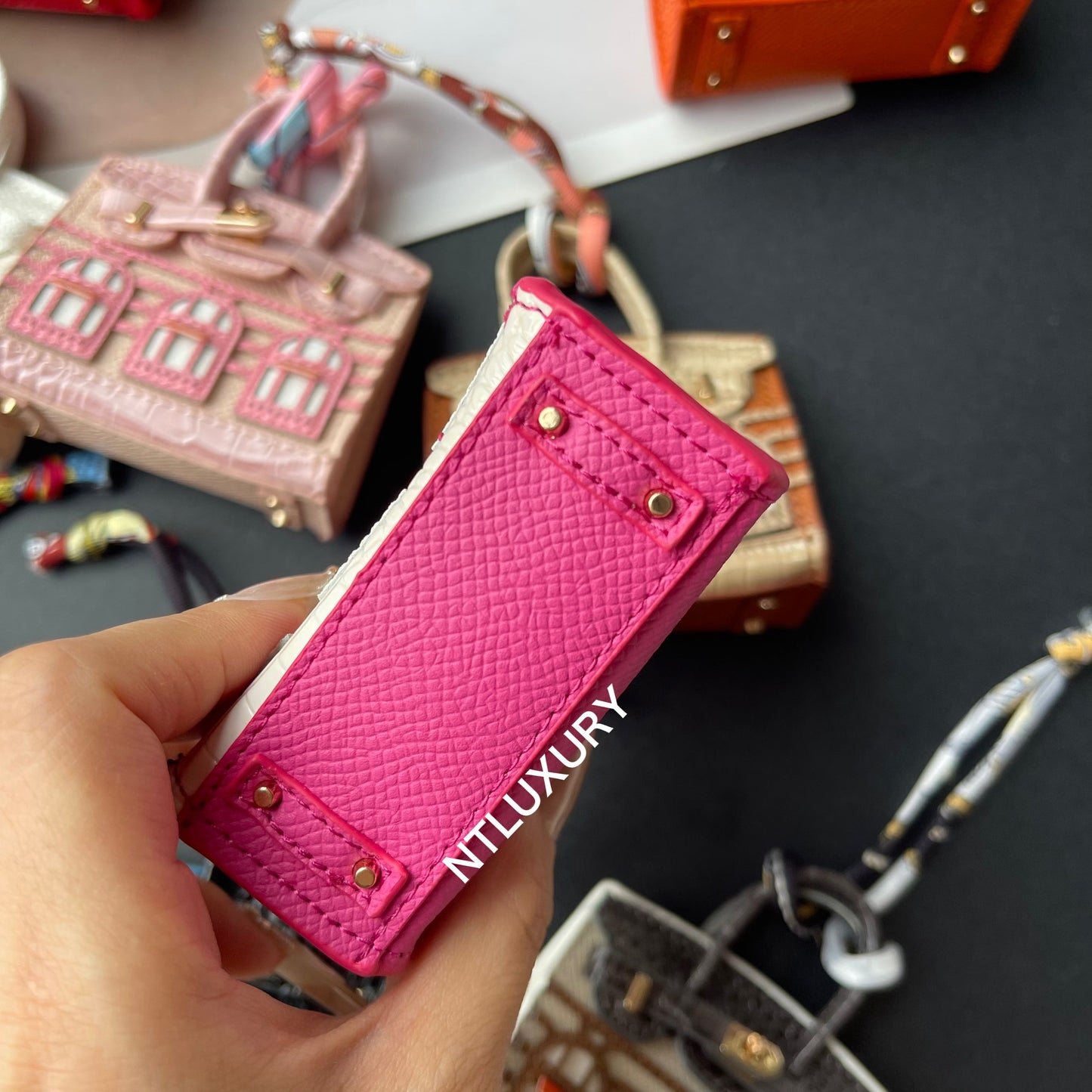Cute Mini House Pendant (Magenta)