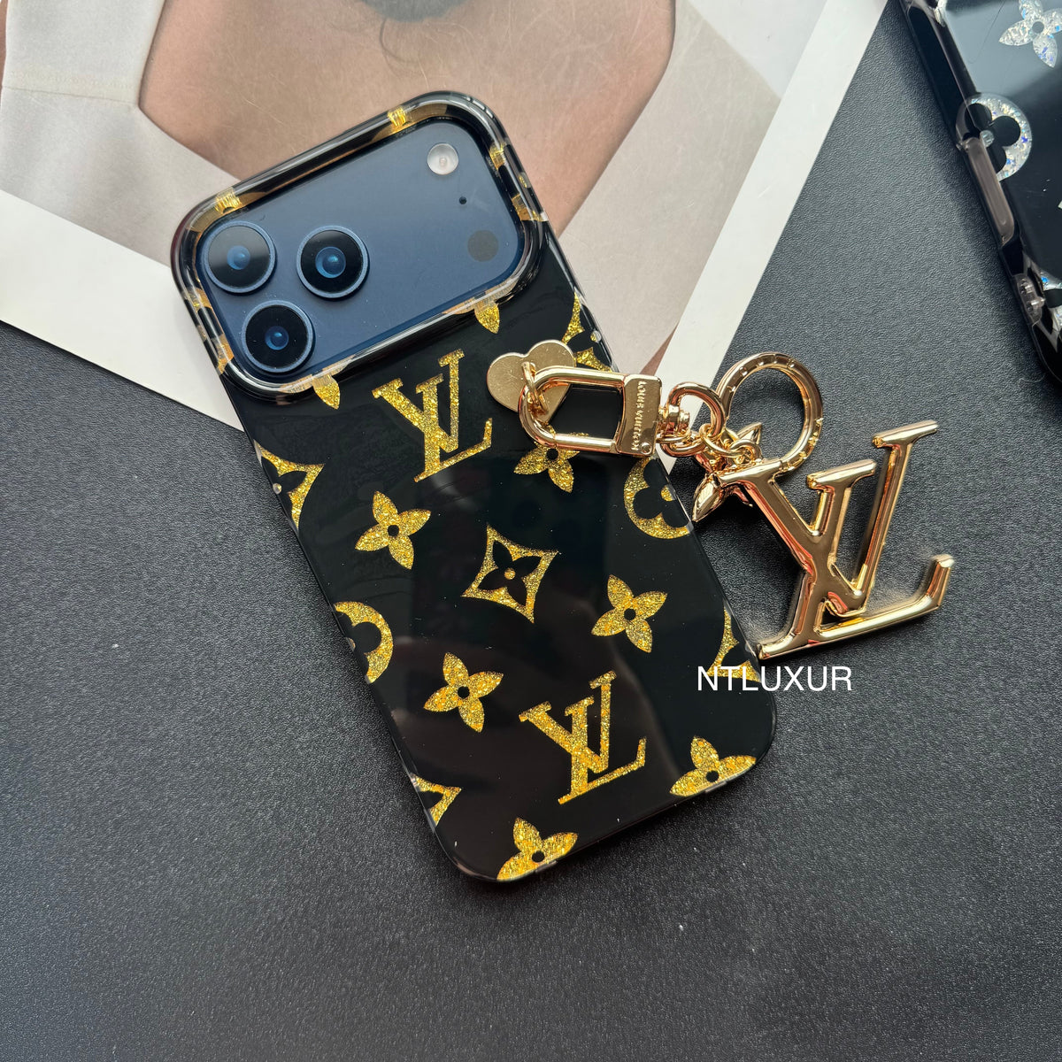 Golden Time to  Love Phone Case with Pendant