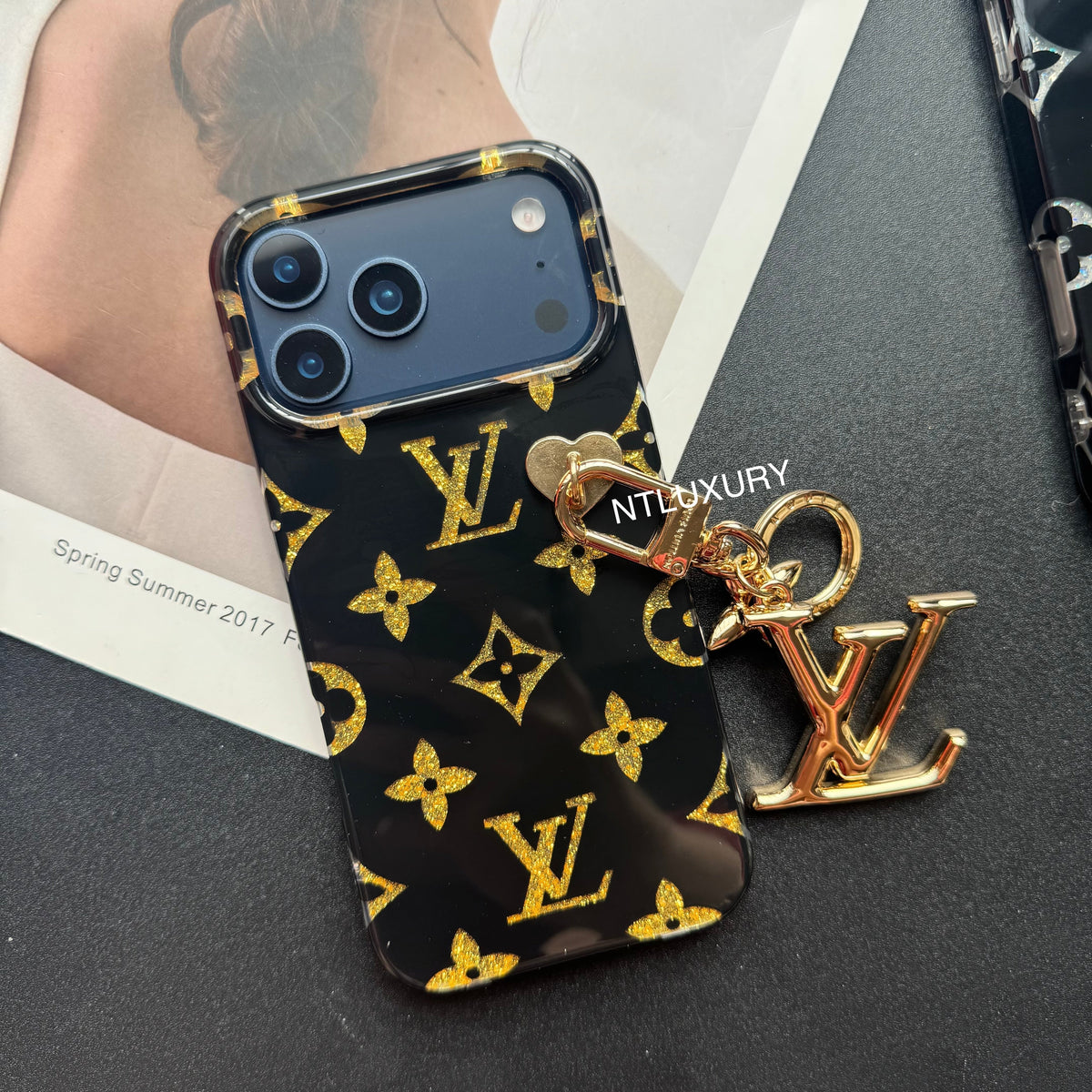 Golden Time to  Love Phone Case with Pendant