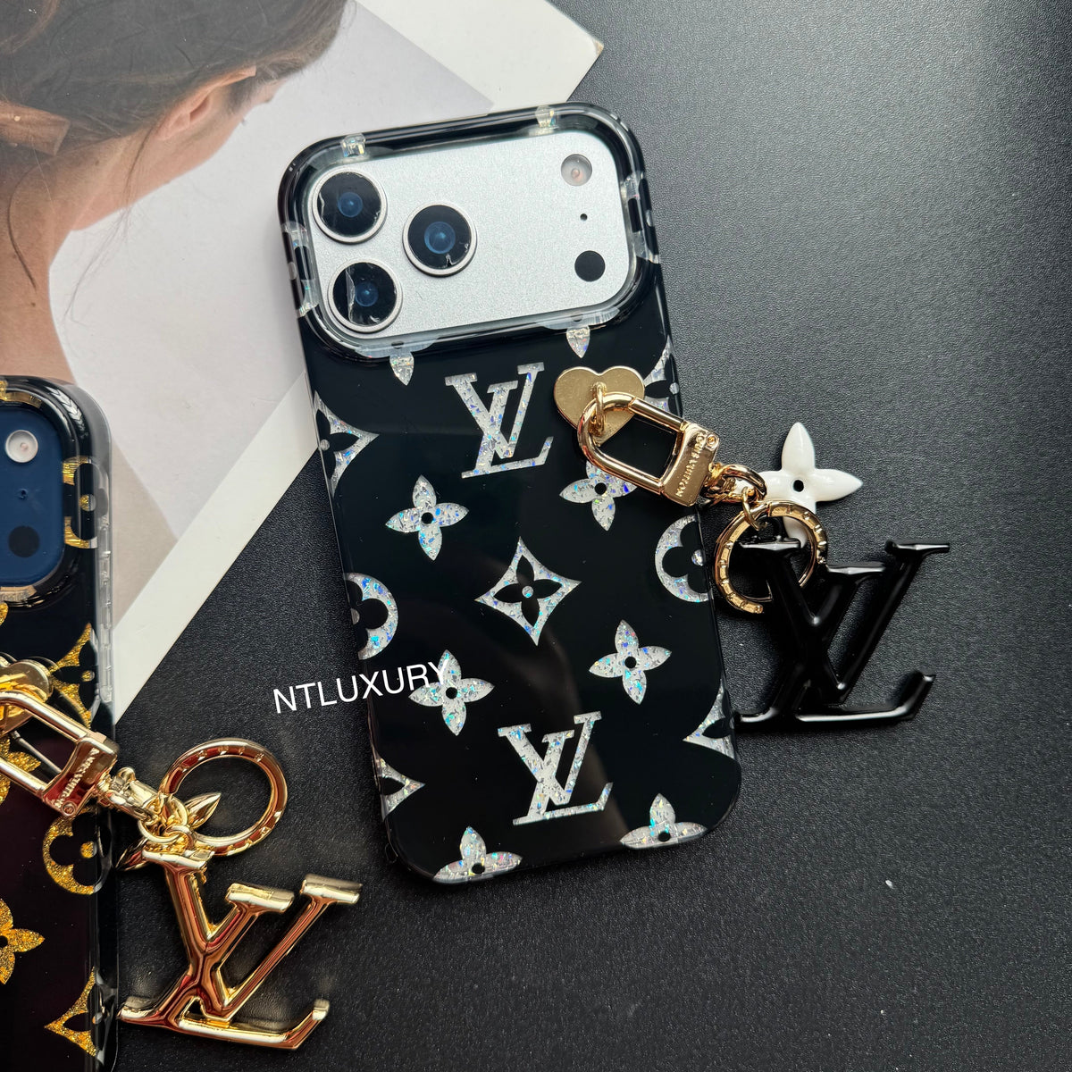 Golden Time to  Love Phone Case with Pendant