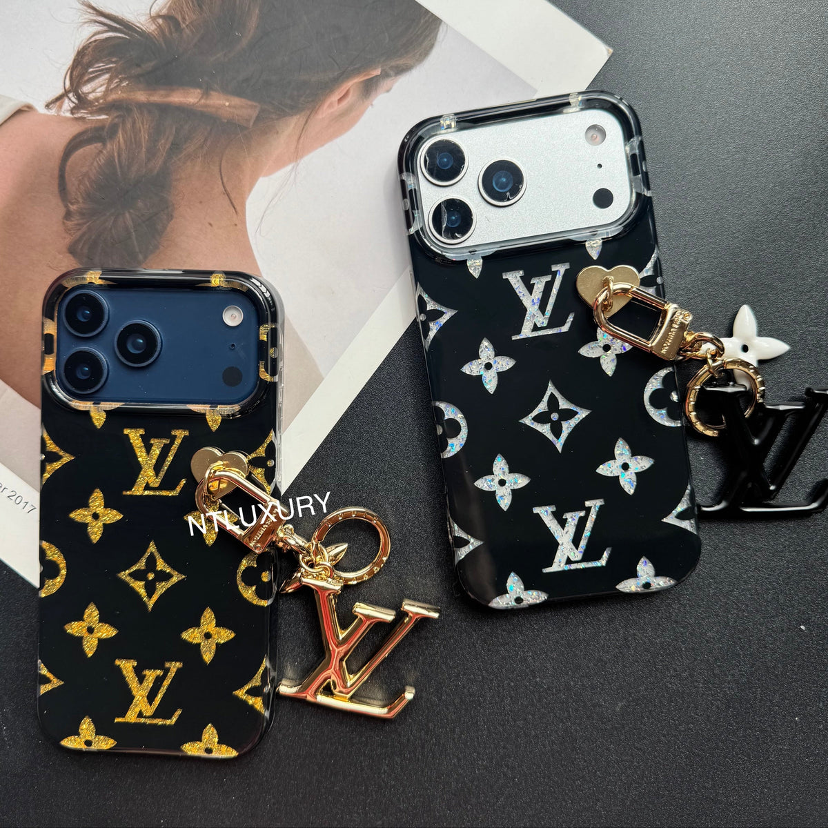 Golden Time to  Love Phone Case with Pendant