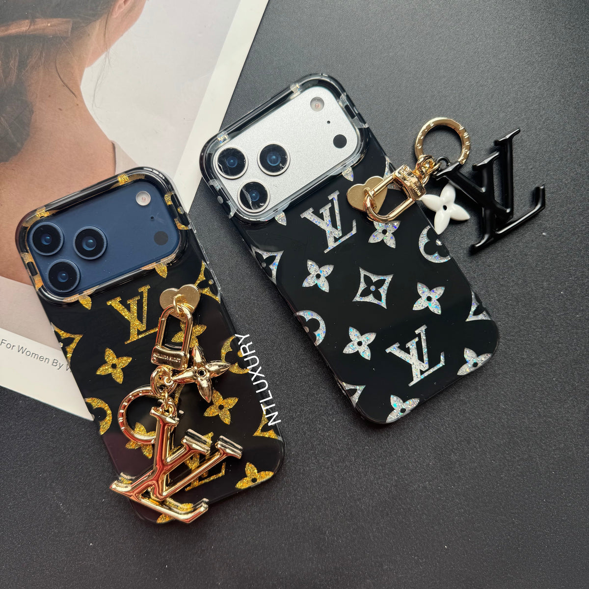 Golden Time to  Love Phone Case with Pendant