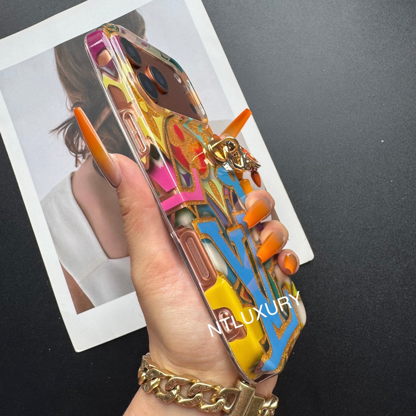 Colorful Love for Life Phone Case with Pendant (Colorful)