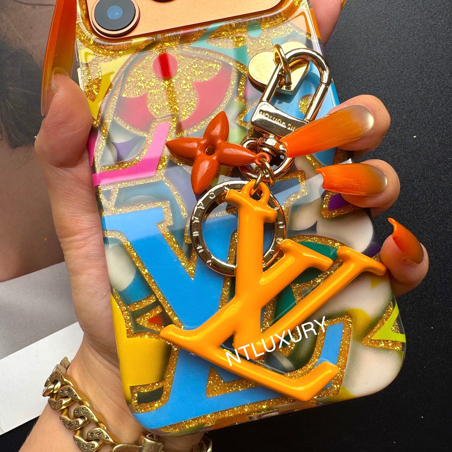 Colorful Love for Life Phone Case with Pendant (Colorful)
