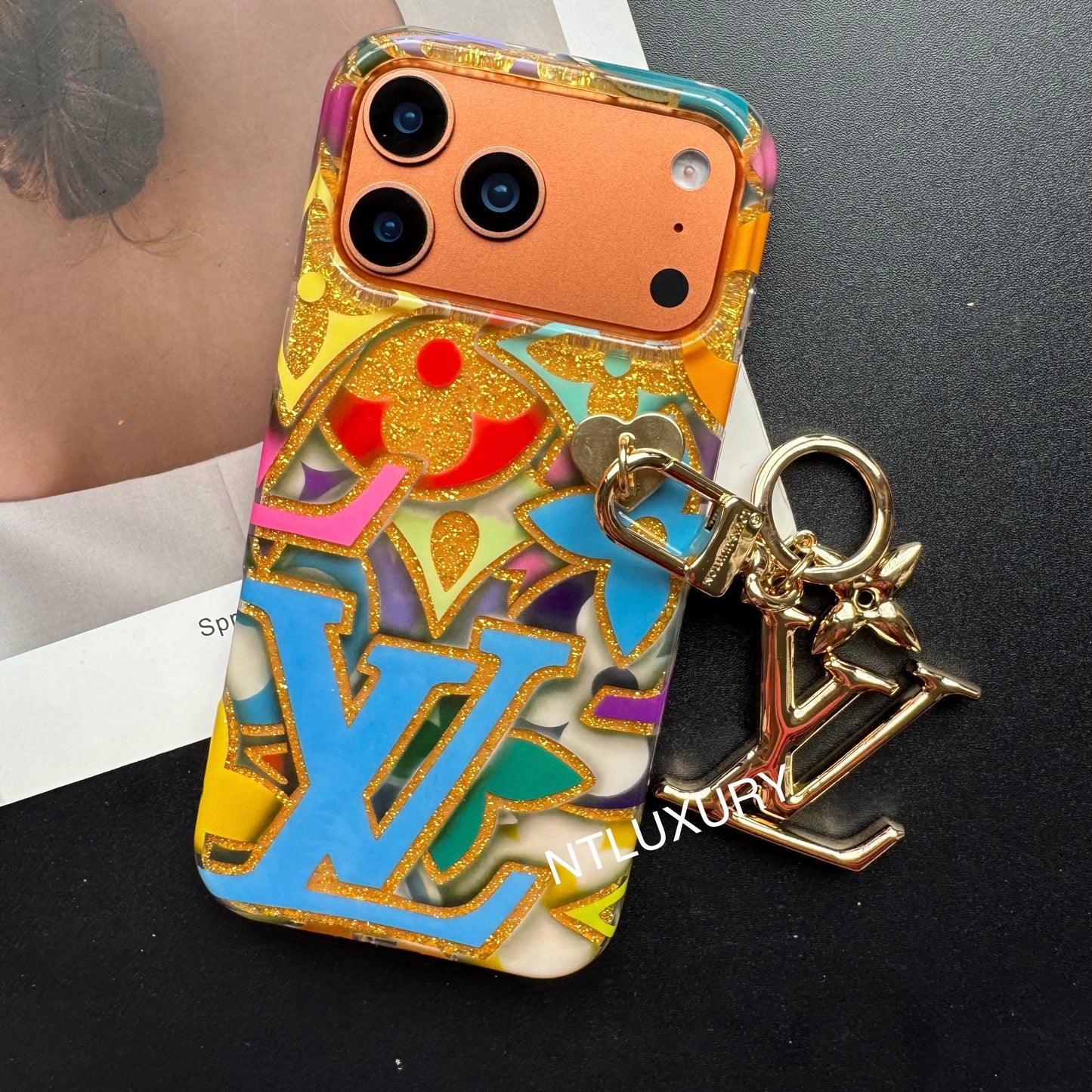 Colorful Love for Life Phone Case with Pendant (Colorful)