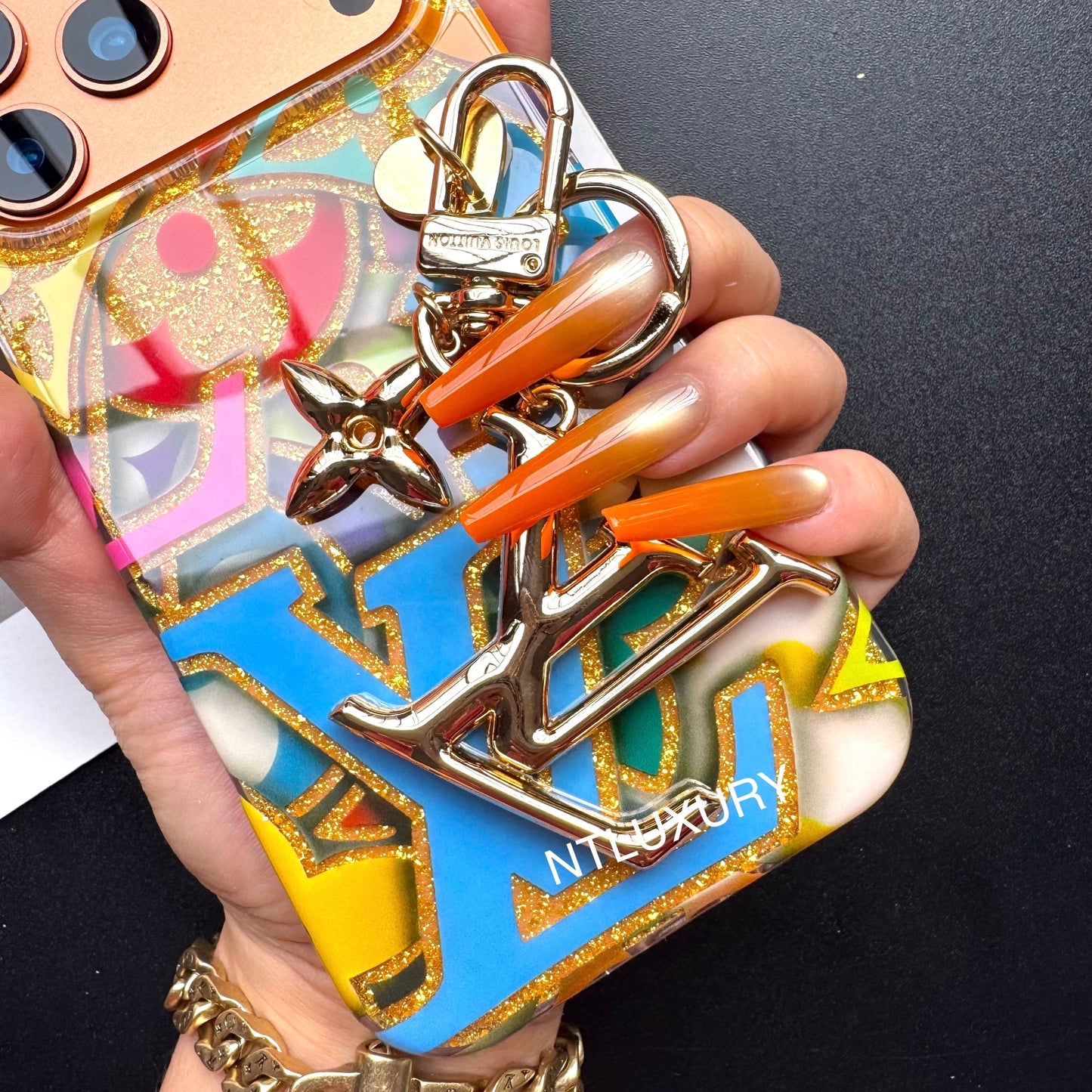 Colorful Love for Life Phone Case with Pendant (Colorful)