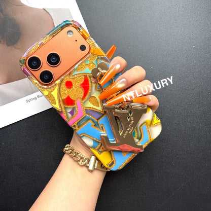 Colorful Love for Life Phone Case with Pendant (Blue)