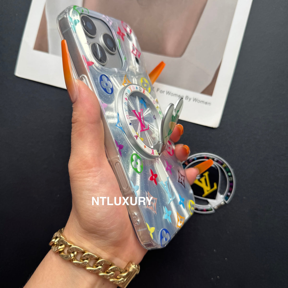 Laser Glänzende Liebe Handyhülle mit neuem Magsafe Halter