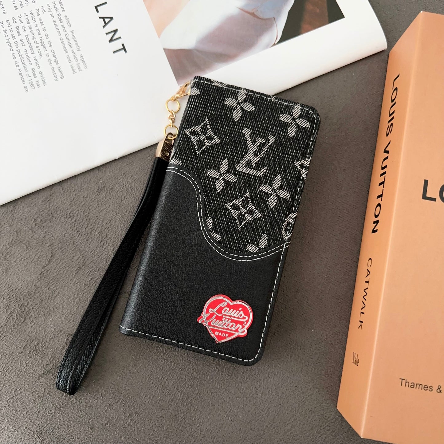 Denim Love Heart Purse Design Phone Case