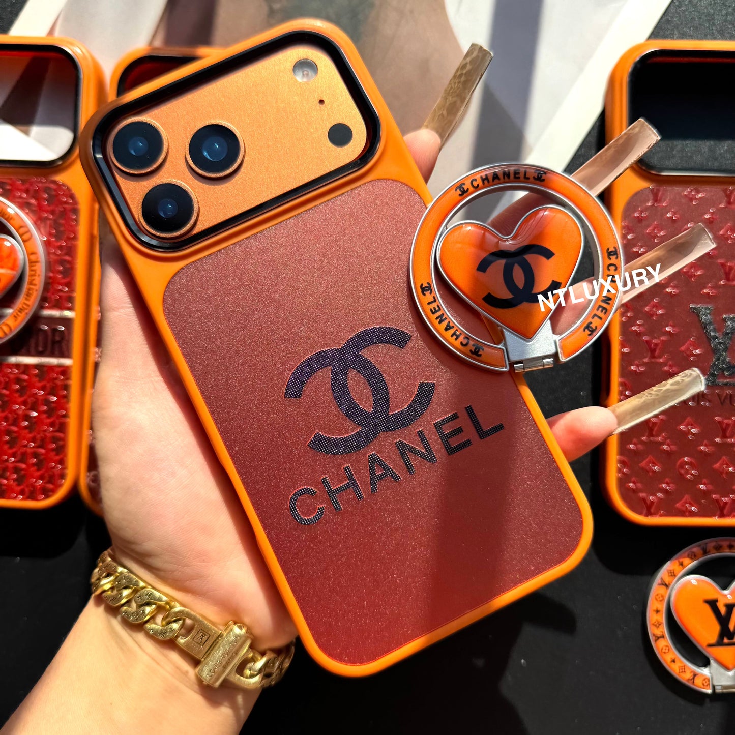Crystal Sculpture Design MagSafe Phone Case with Holder