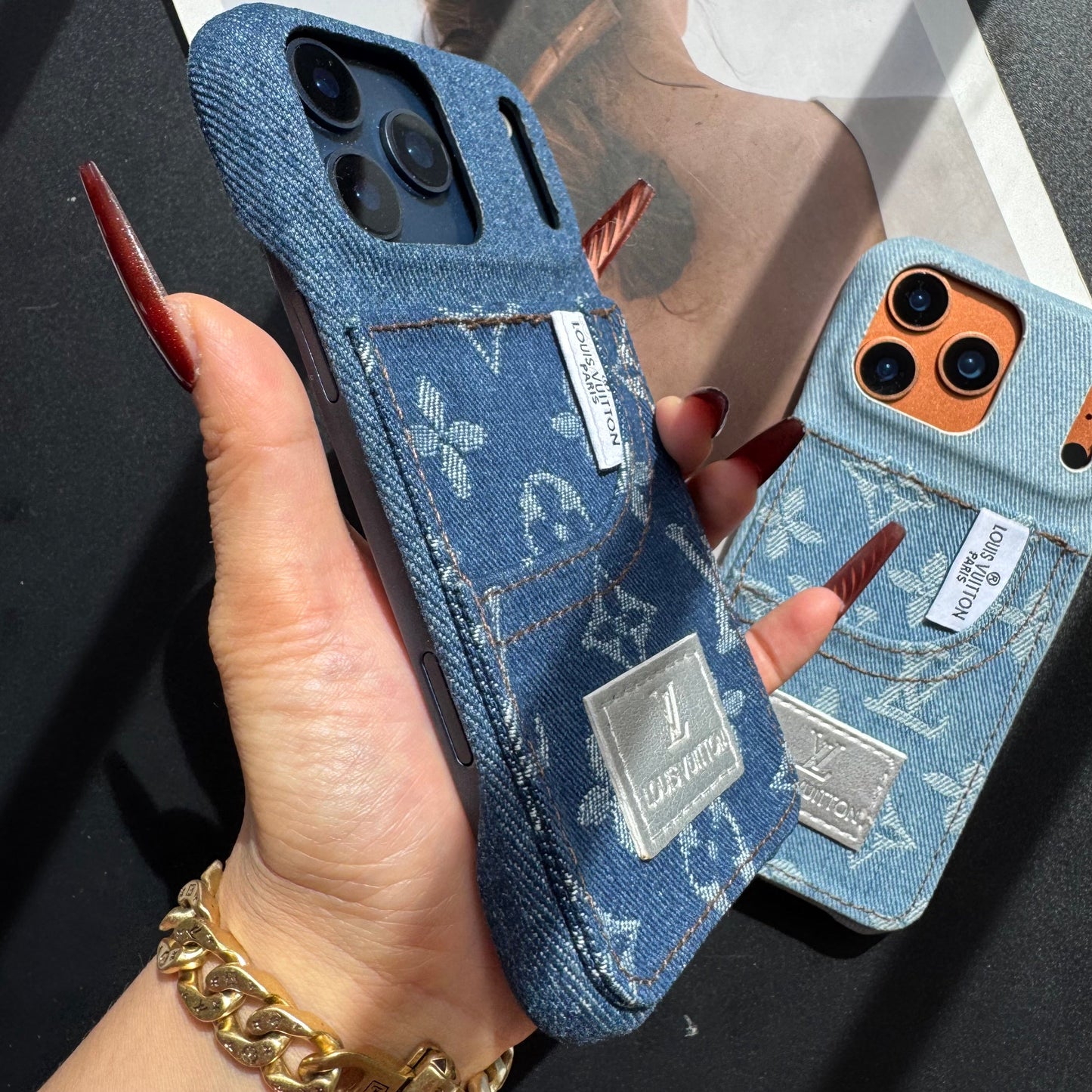 Cowboy Love Girl Phone Case with Card Pocket