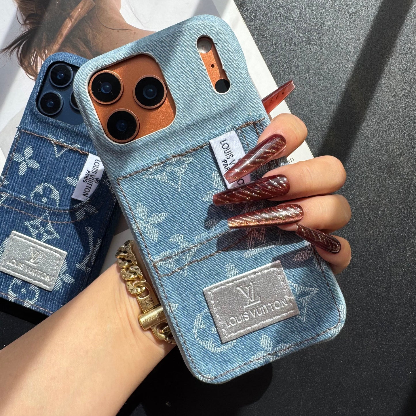 Cowboy Love Girl Phone Case with Card Pocket