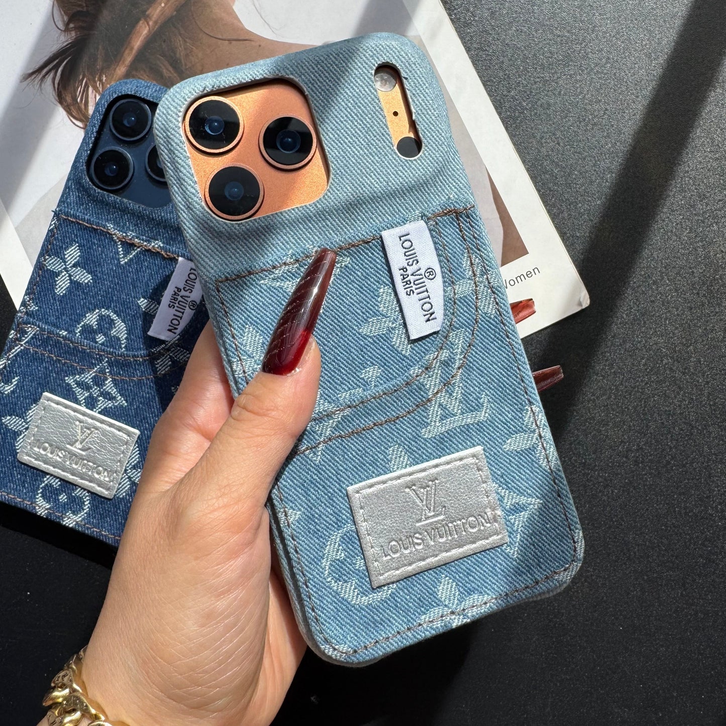 Cowboy Love Girl Phone Case with Card Pocket