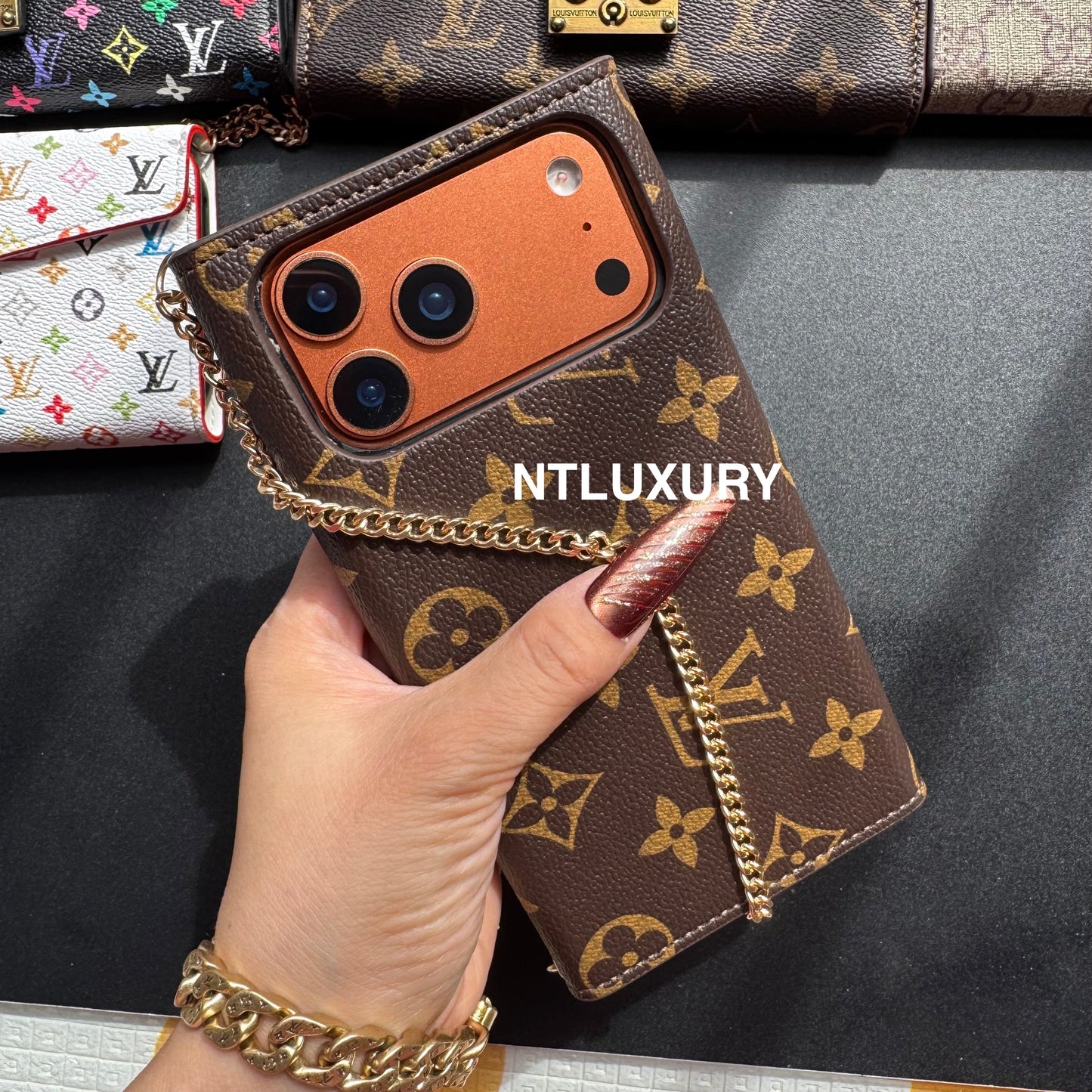 Love Floral Gift Purse Samsung Case With Chain