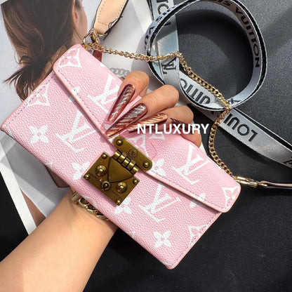 Love Floral Gift Purse Samsung Case With Chain