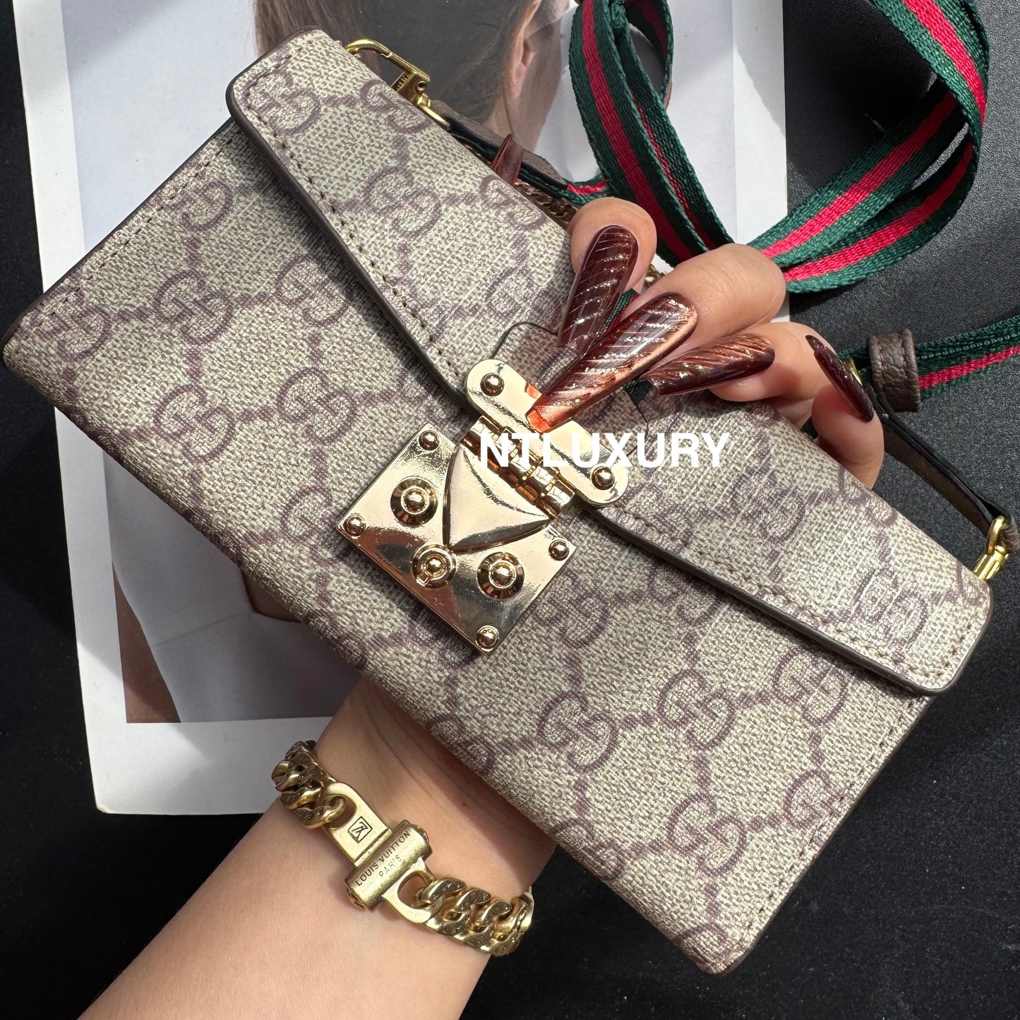 Love Floral Gift Purse Samsung Case With Chain