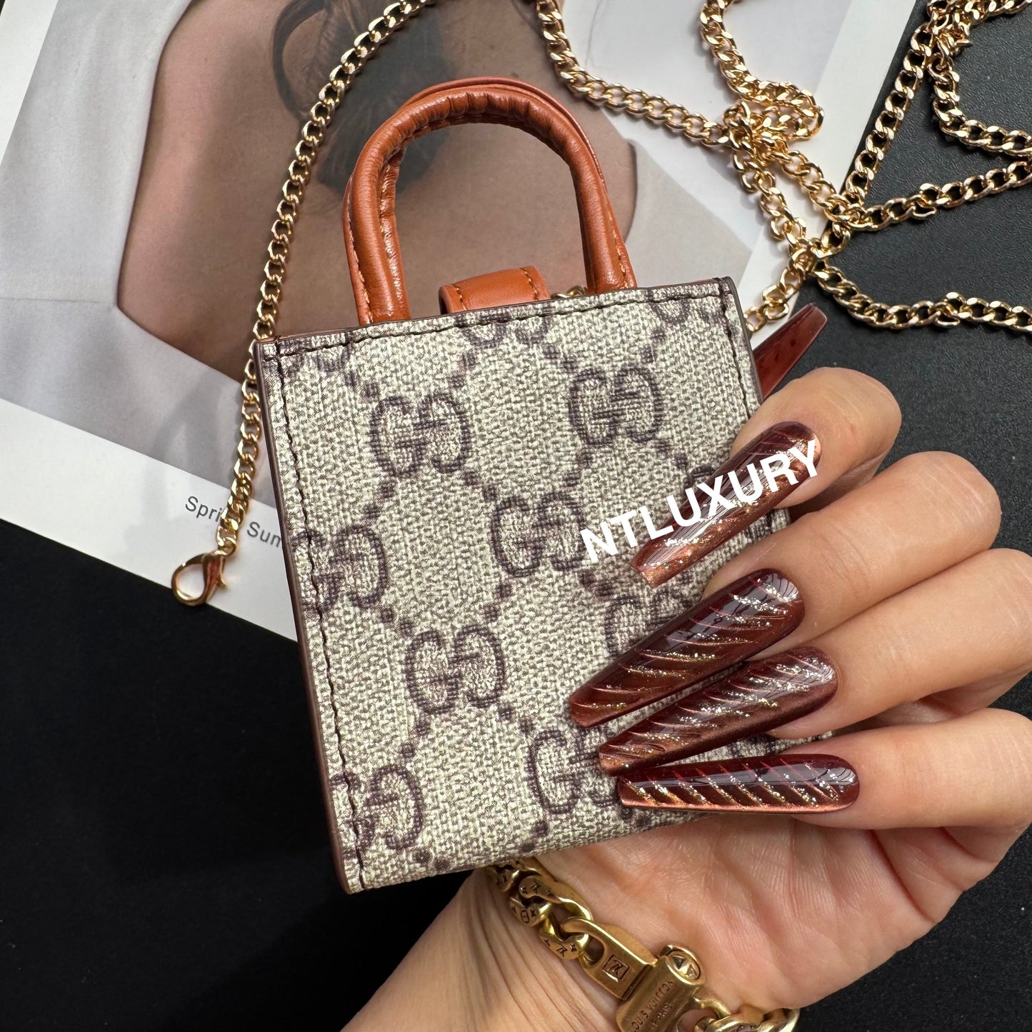 Floral Cute Love Mini Purse With Chain For All Cute Things
