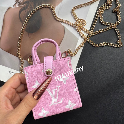 Mini borsa carina a fiori con catena per tutte le cose carine (Rosa)