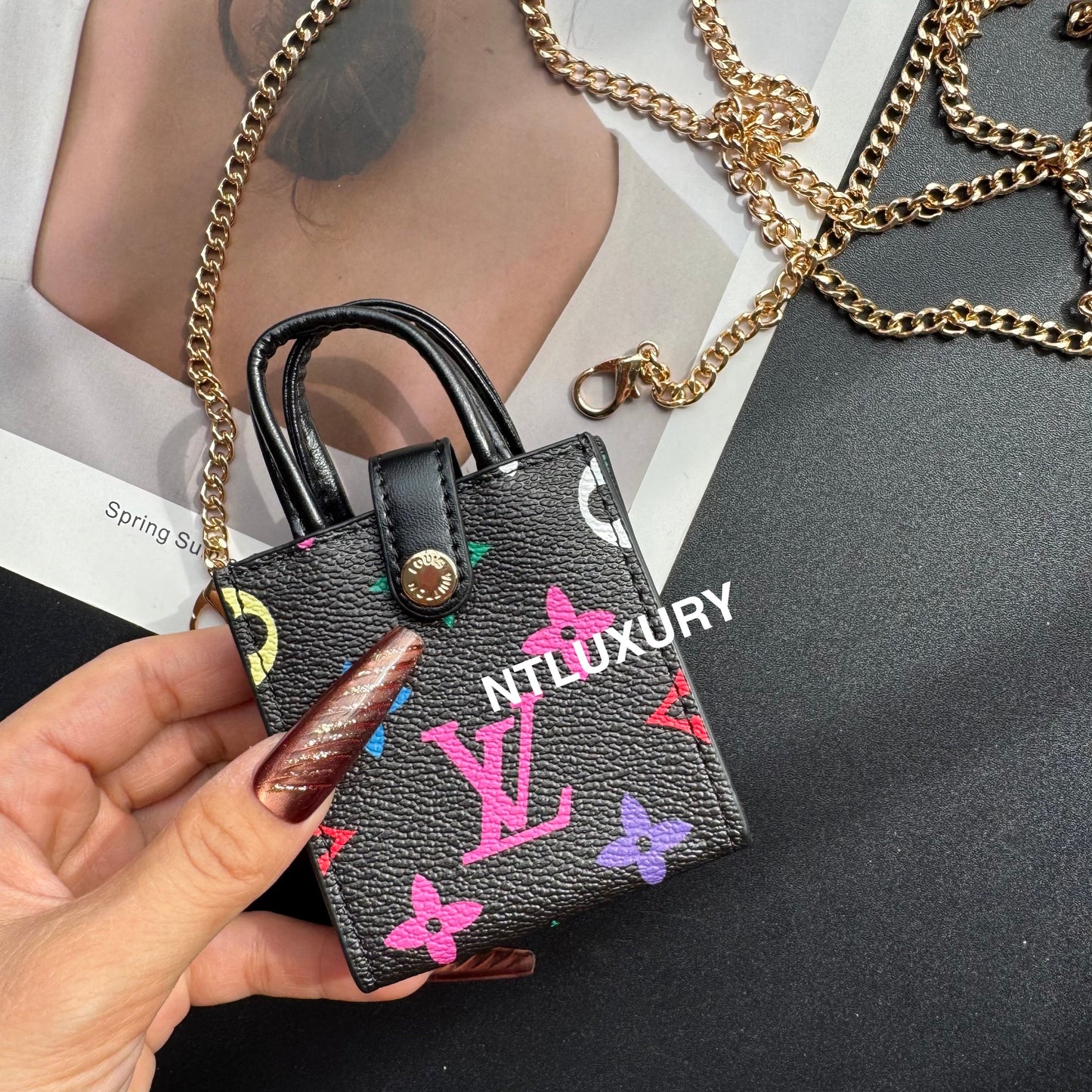 Floral Cute Love Mini Purse With Chain For All Cute Things