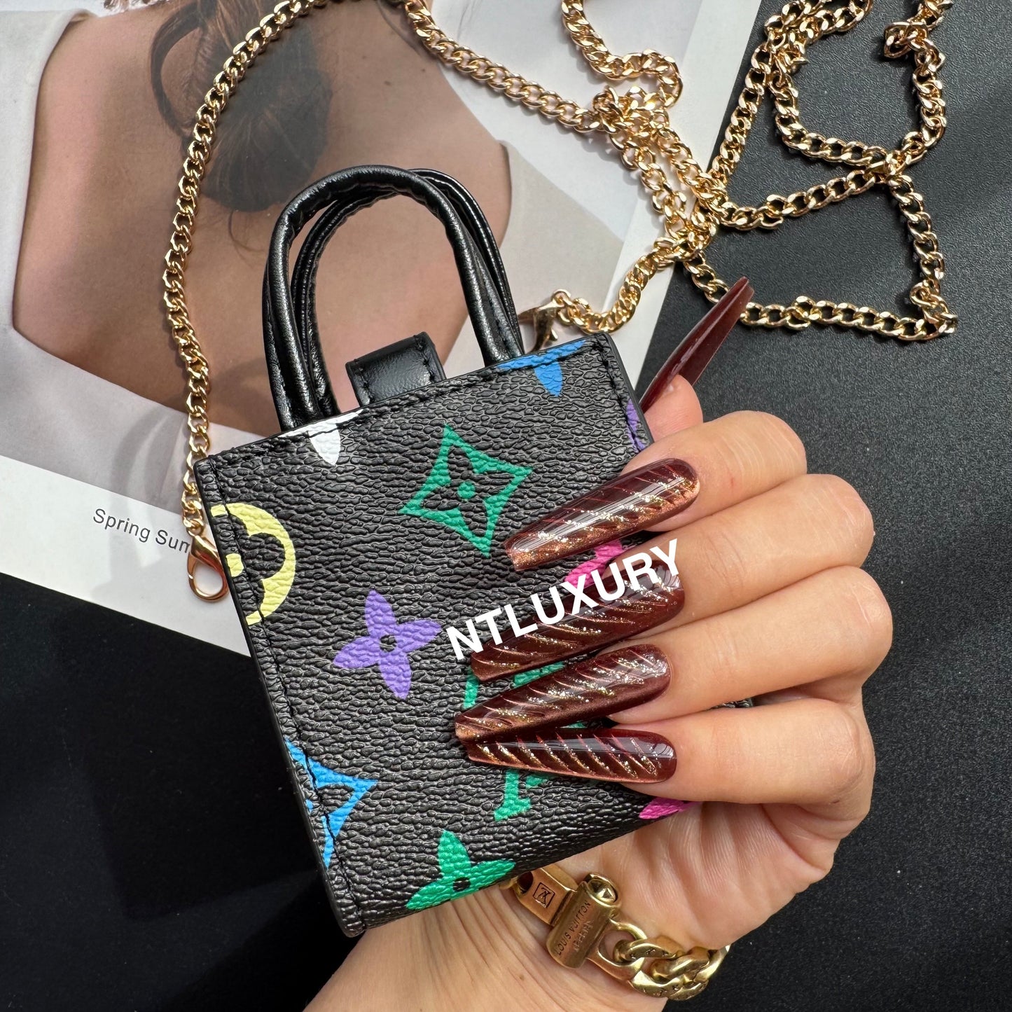 Floral Cute Love Mini Purse With Chain For All Cute Things