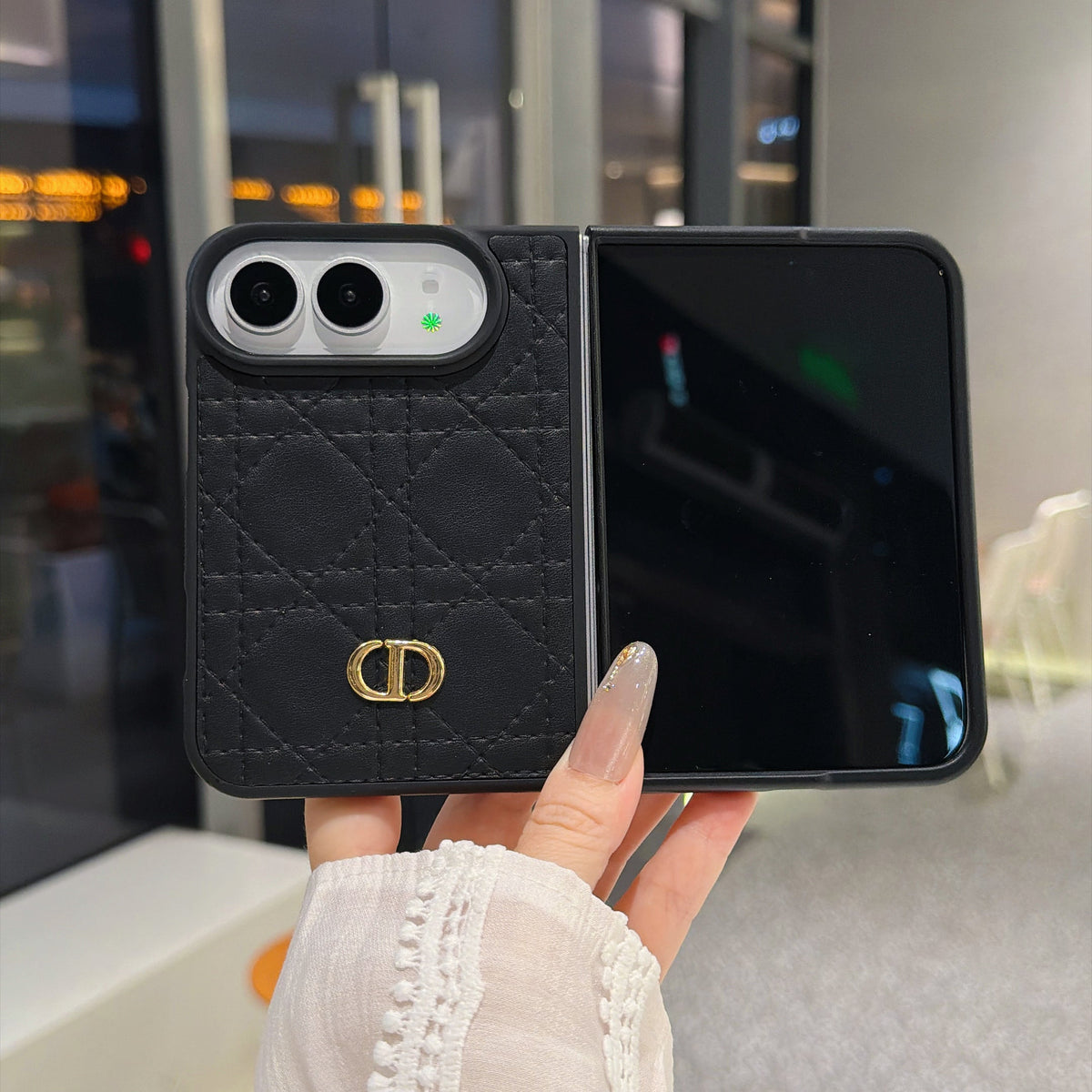Latticed CD Phone Case For iPhone Duo