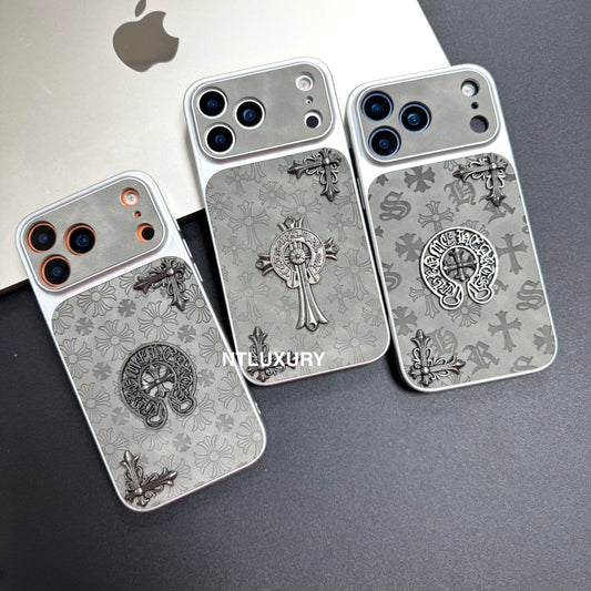 Orange Juice Chrome Grey Phone Case
