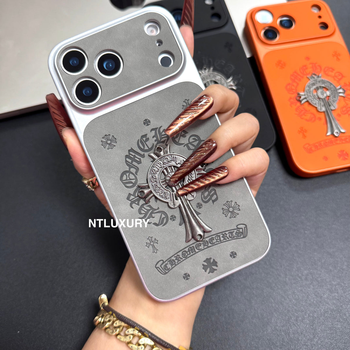 Orange Juice Chrome Personality Phone Case