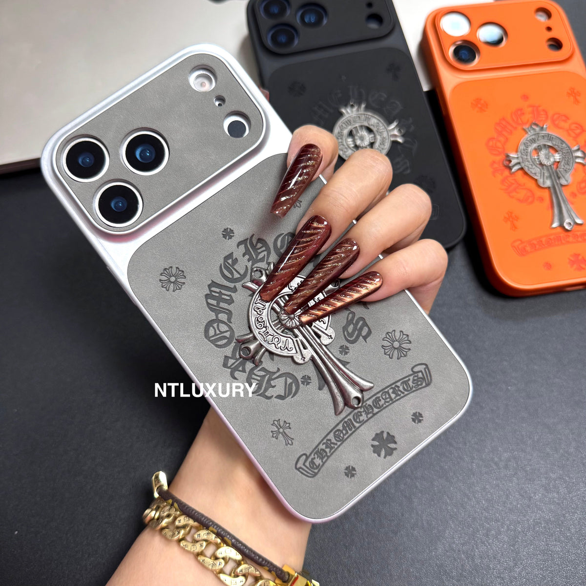Orange Juice Chrome Personality Phone Case