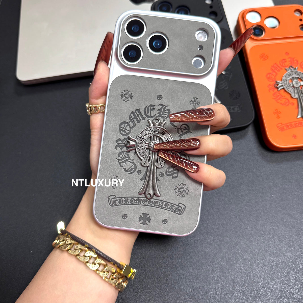 Orange Juice Chrome Personality Phone Case