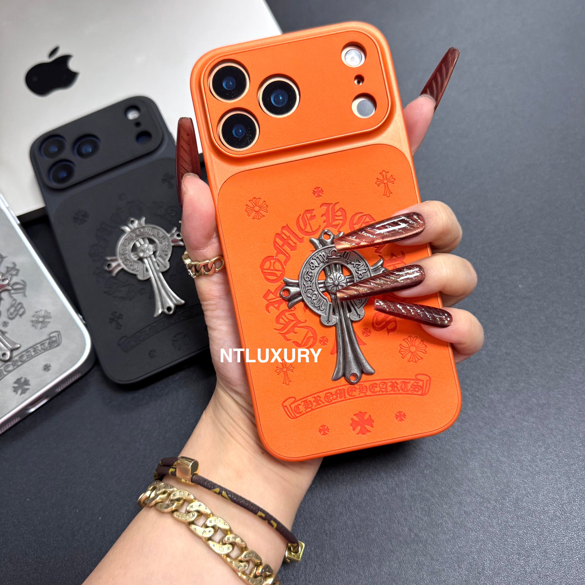 Orange Juice Chrome Personality Phone Case