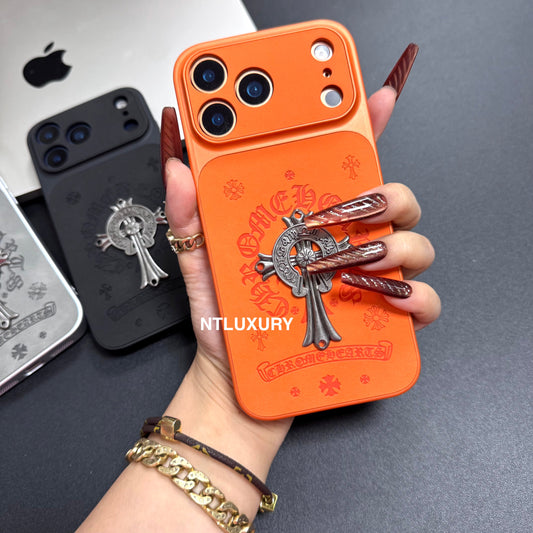 Orange Juice Chrome Personality Phone Case