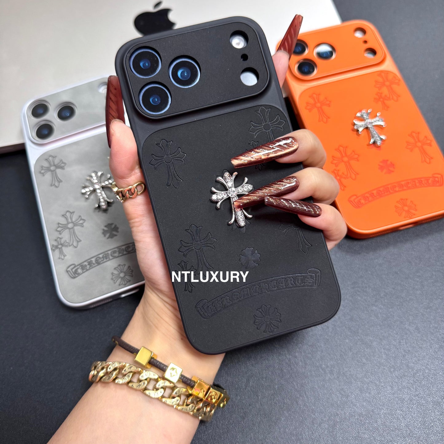 Orange Juice Chrome Glitter Phone Case