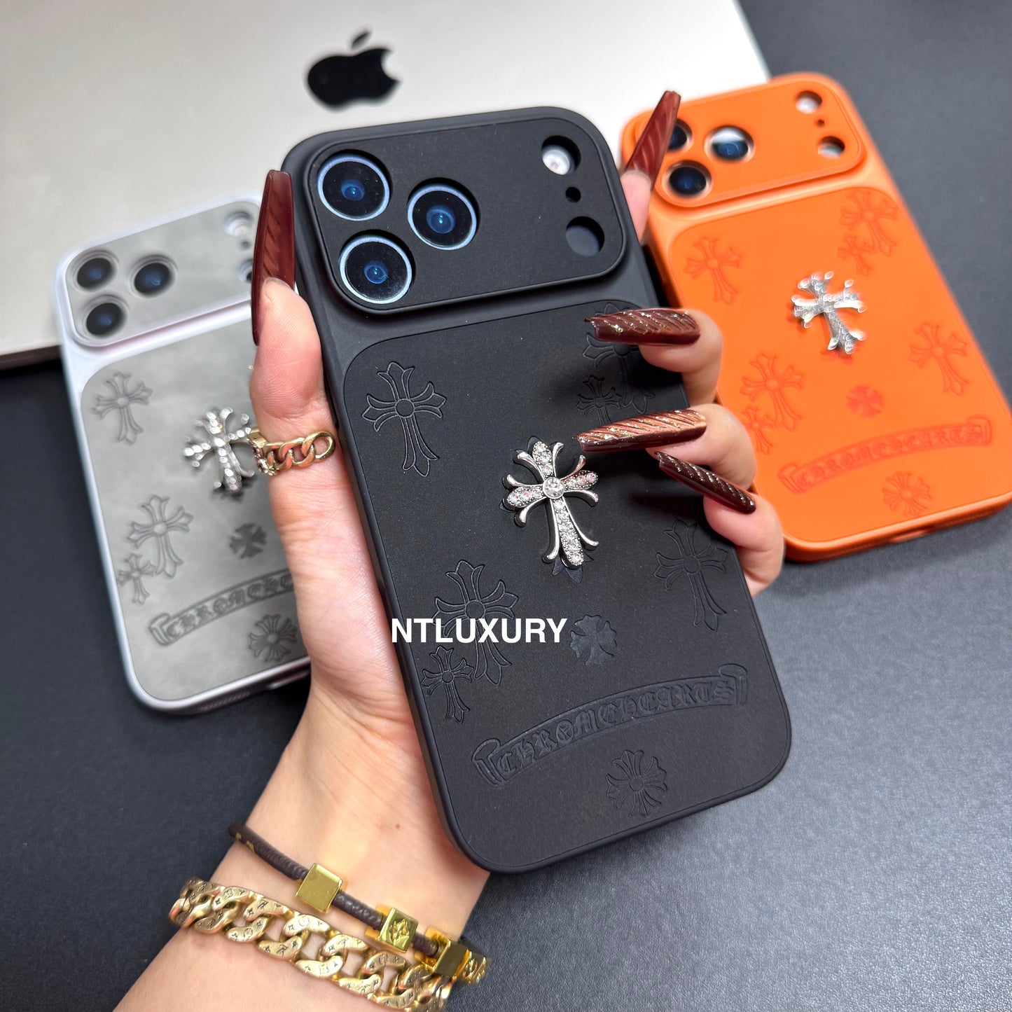 Orange Juice Chrome Glitter Phone Case