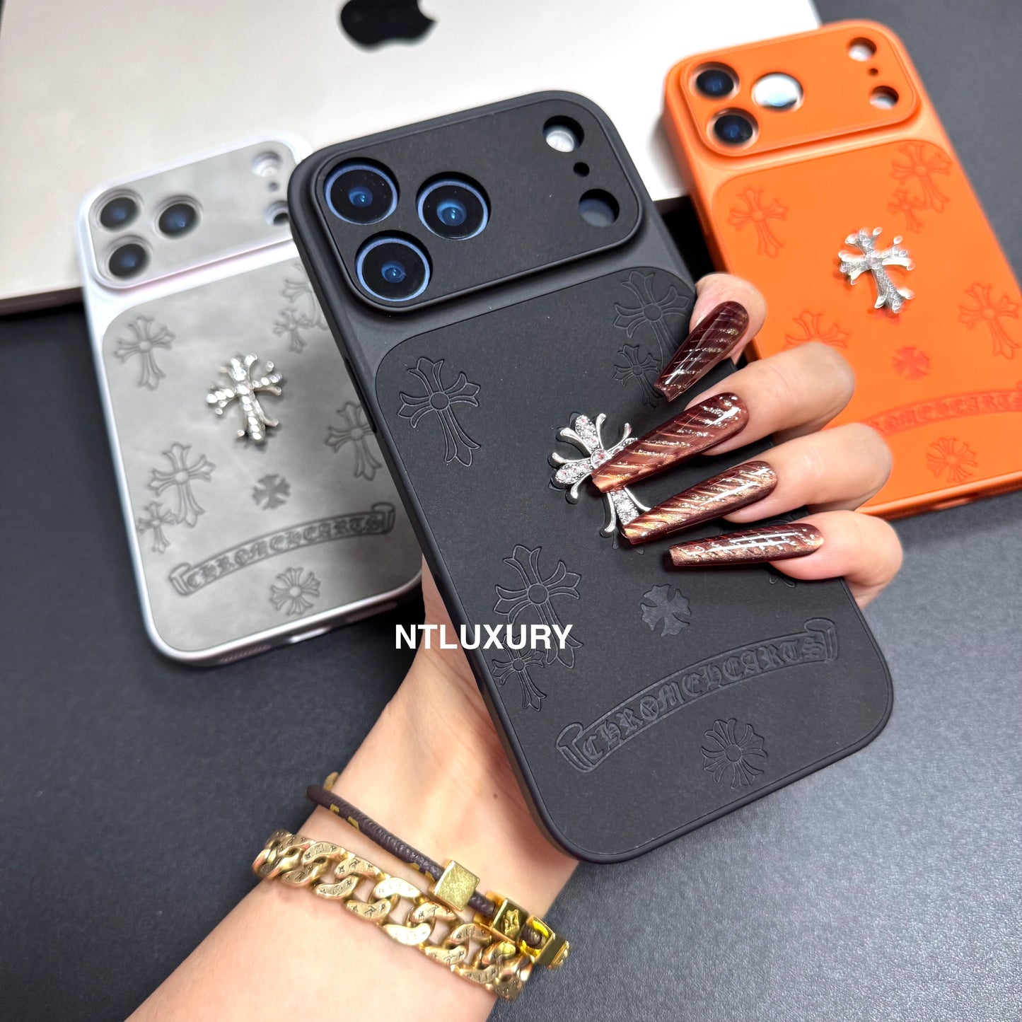 Orange Juice Chrome Glitter Phone Case
