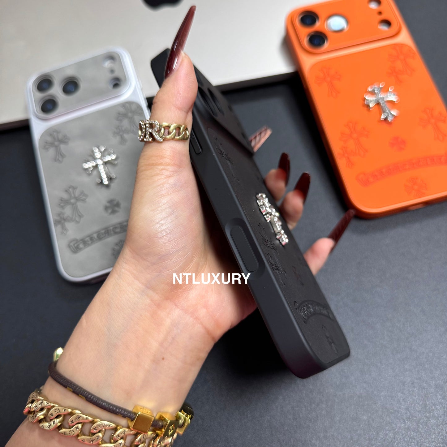 Orange Juice Chrome Glitter Phone Case