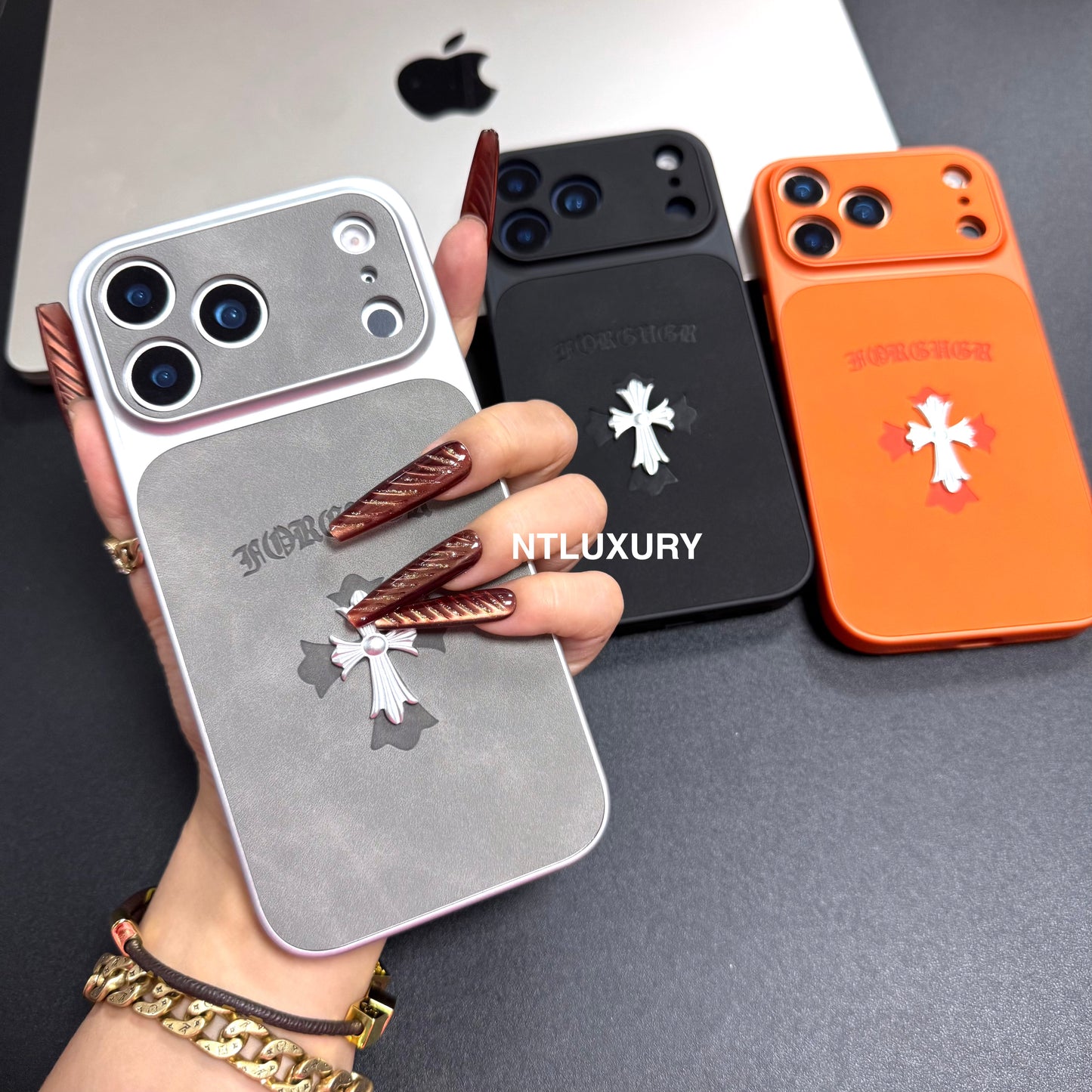 Orange Juice Chrome Metal Phone Case