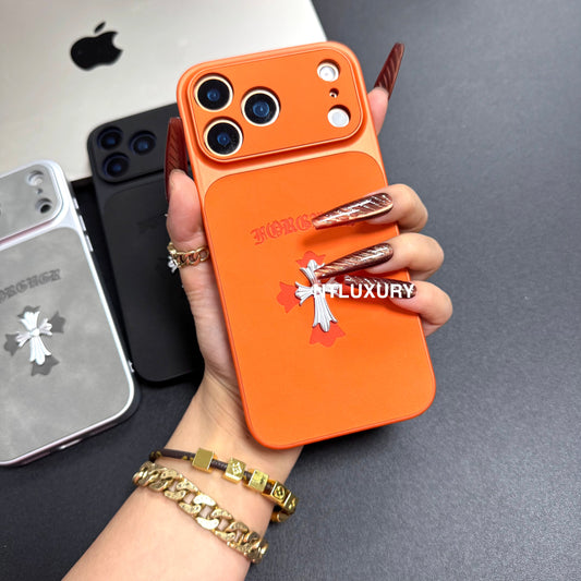 Orange Juice Chrome Metal Phone Case