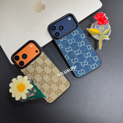 Denim Good Magsafe Design Phone Case With FLoral Magsafe Holder